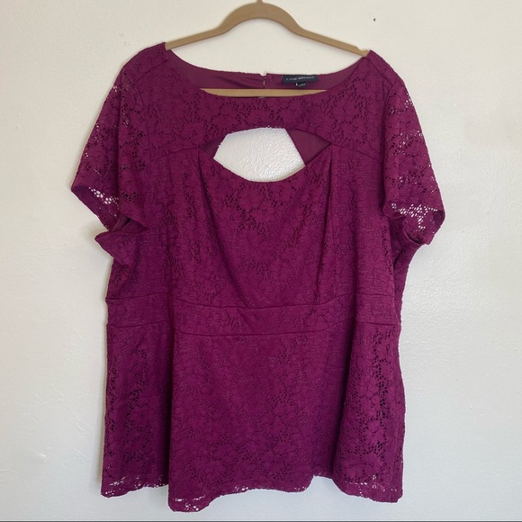Lane Bryant Purple/Pink Lace Top
